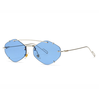 Metal Frameless Sun Glasses Women