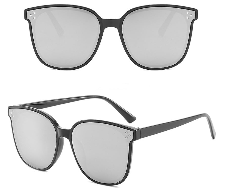 Rechteckige Sonnenbrille Damen Randlose Quadratische Sonnenbrille