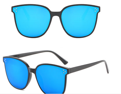 Rechteckige Sonnenbrille Damen Randlose Quadratische Sonnenbrille