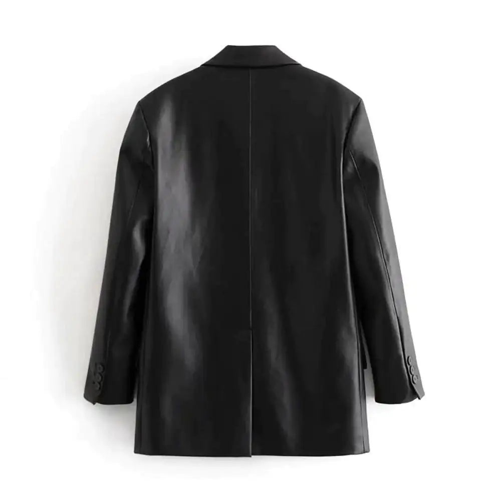 Farah Faux Leather Blazer